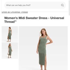 Universal Thread Sage Green Midi Sweater Dress